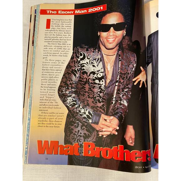 Ebony Magazine April 2001. Cover photo: Shemar Moore & Morris Chestnut. Like New - Picture 14 of 16